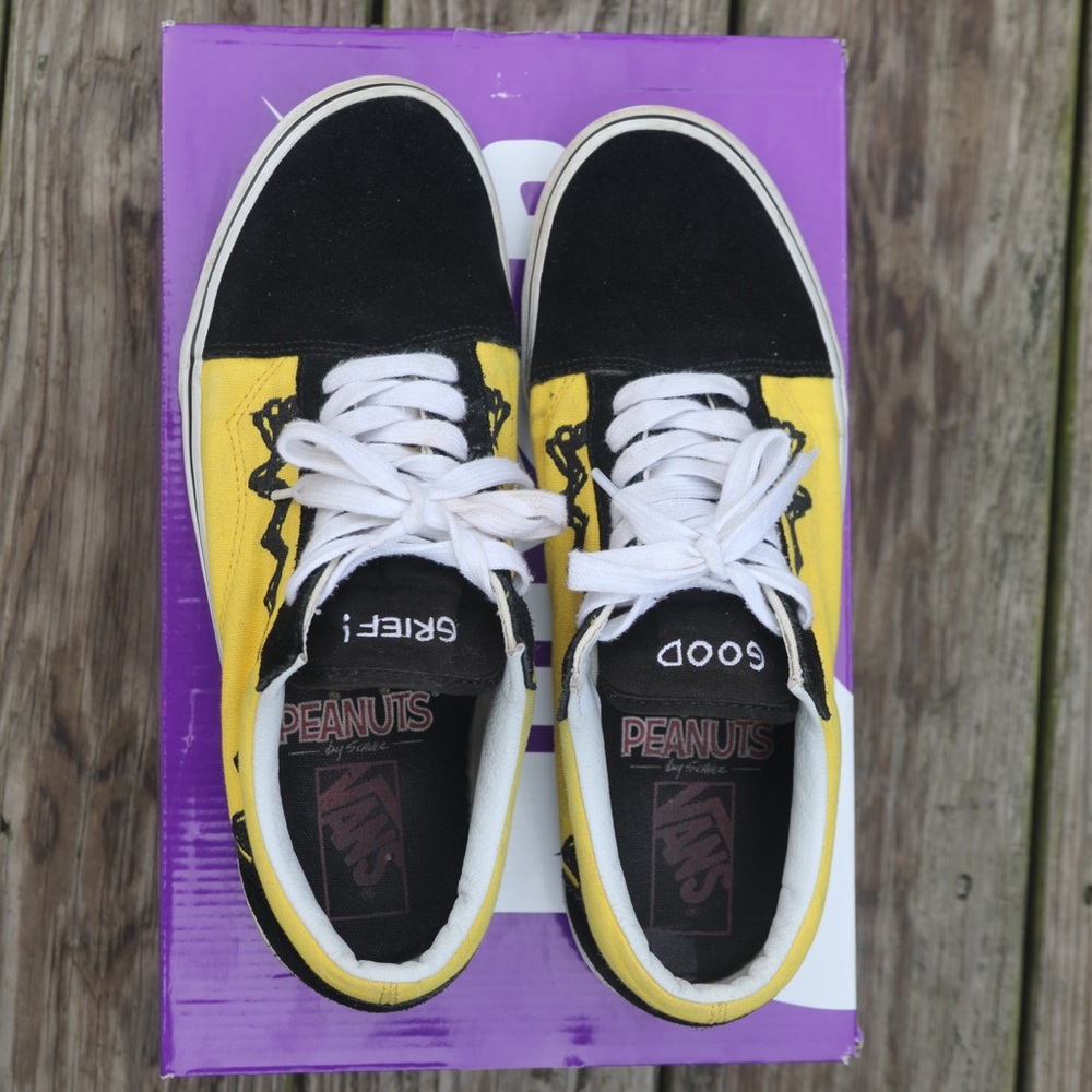 Vans Old Skool x Peanuts ‘Charlie Brown’ Sneakers Size 11.5 - Picture 7 of 12